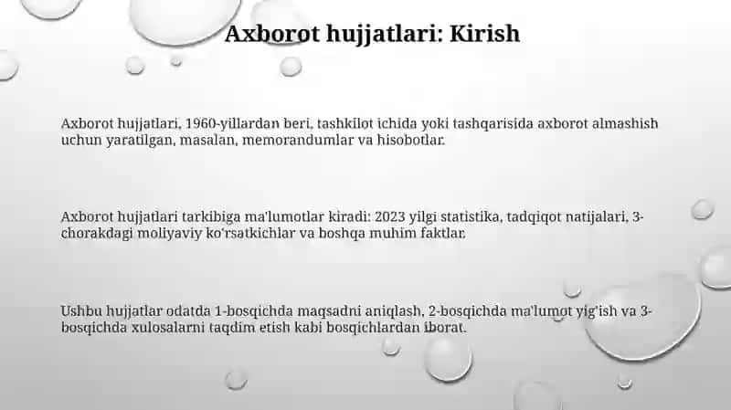 Axborot hujjatlari 3