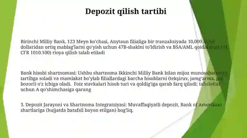 Bank hisob varagʻi shartnomasi 3