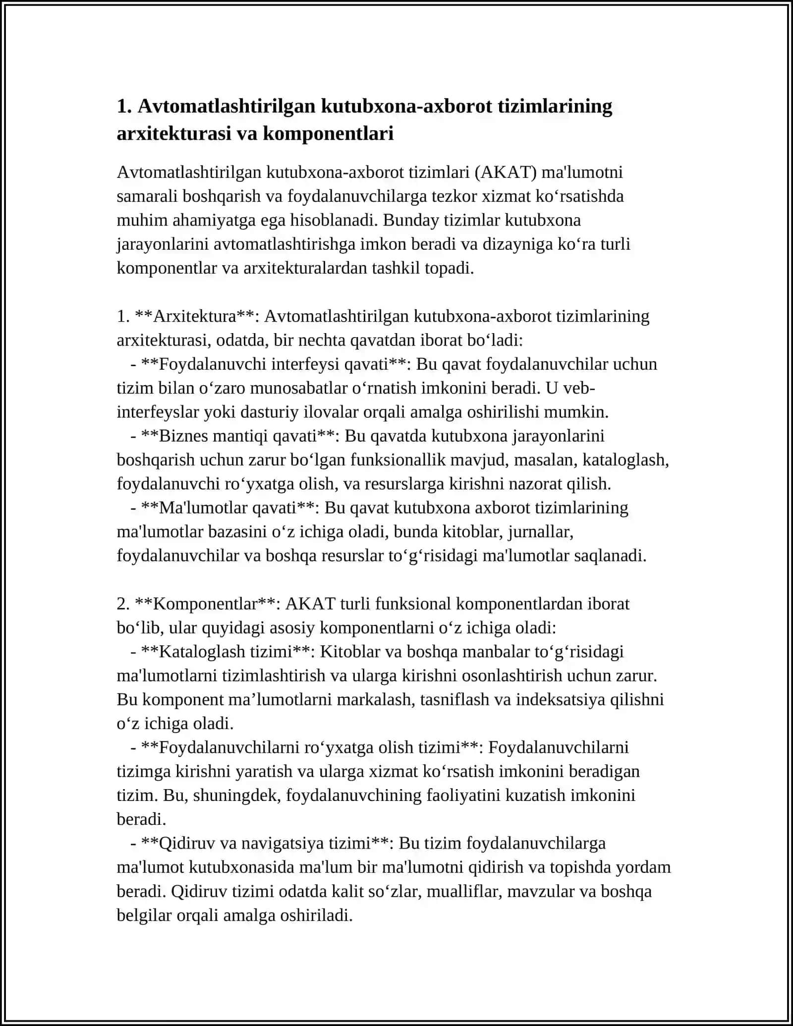 AVTOMATLASHTIRILGAN KUTUBXONA-AXBOROT TIZIMLARI 3