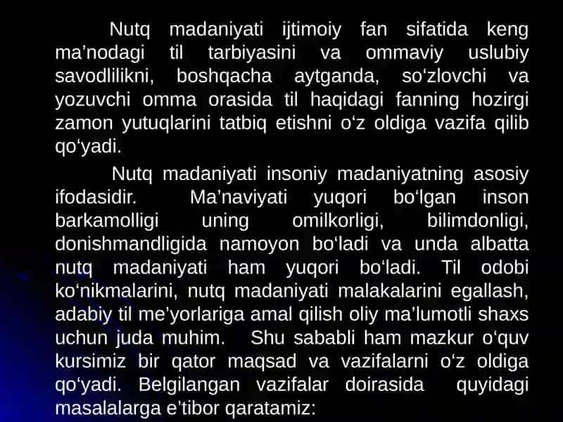 Nutq Madaniyati Kursi 3