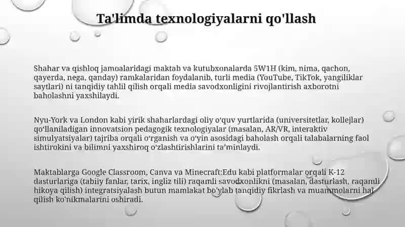 Media savodxonligini rivojlantirish yoʻllari 3