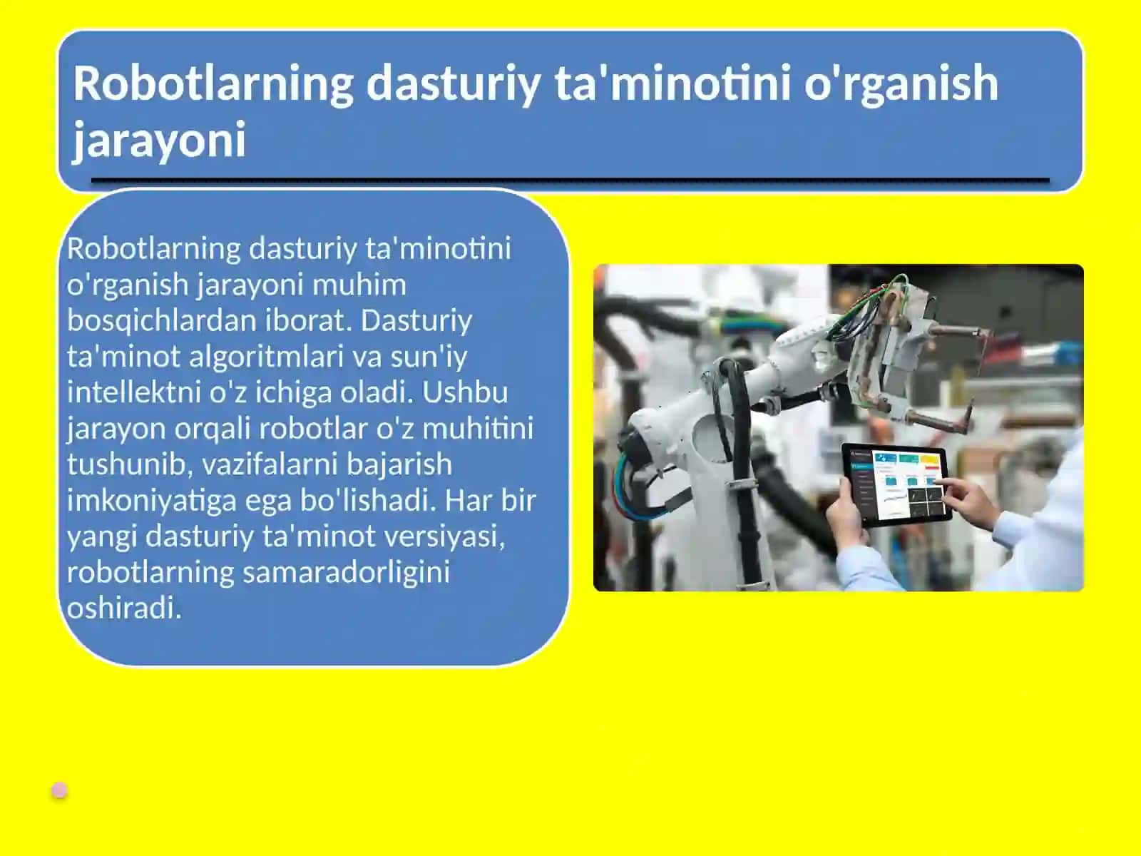 Robotlarning dasturiy ta'minotini o'rganish 3