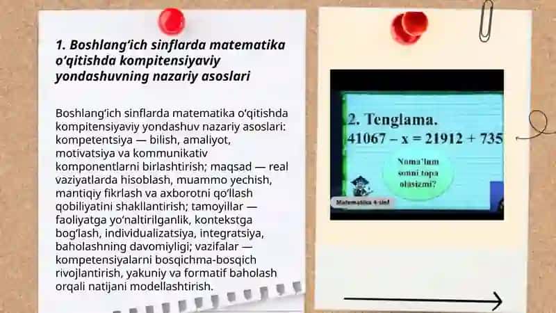 Boshlangʻich sinflarda matematika oʻqitishda kompitensiyaviy yondashuv 3