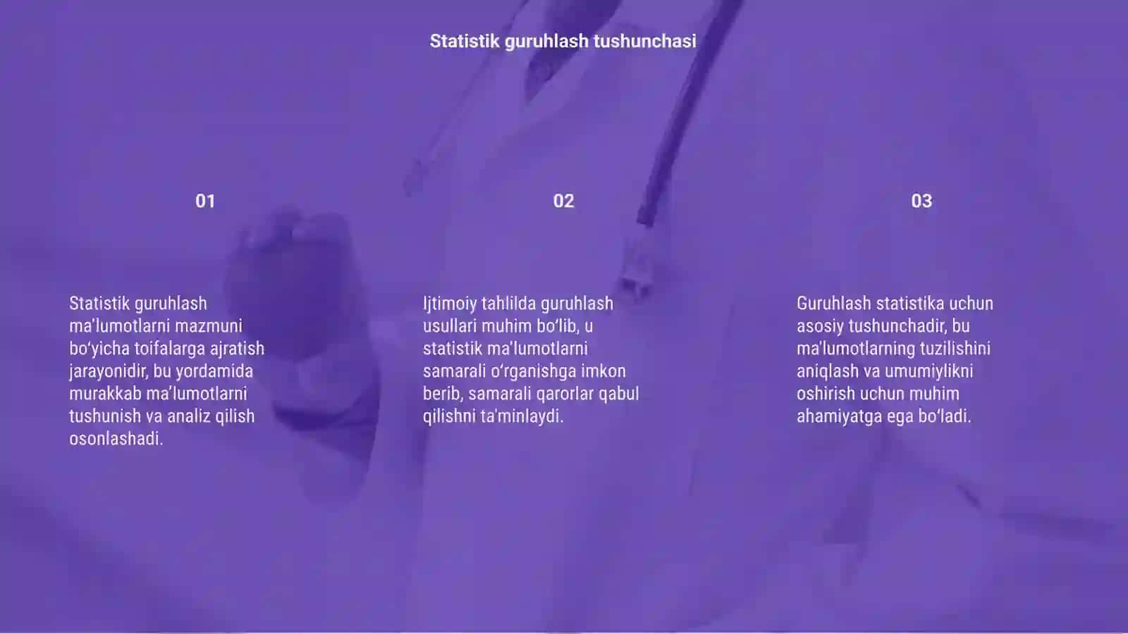 Statistik guruhlash va ijtimoiy tahlilda qo'llanilishi 3