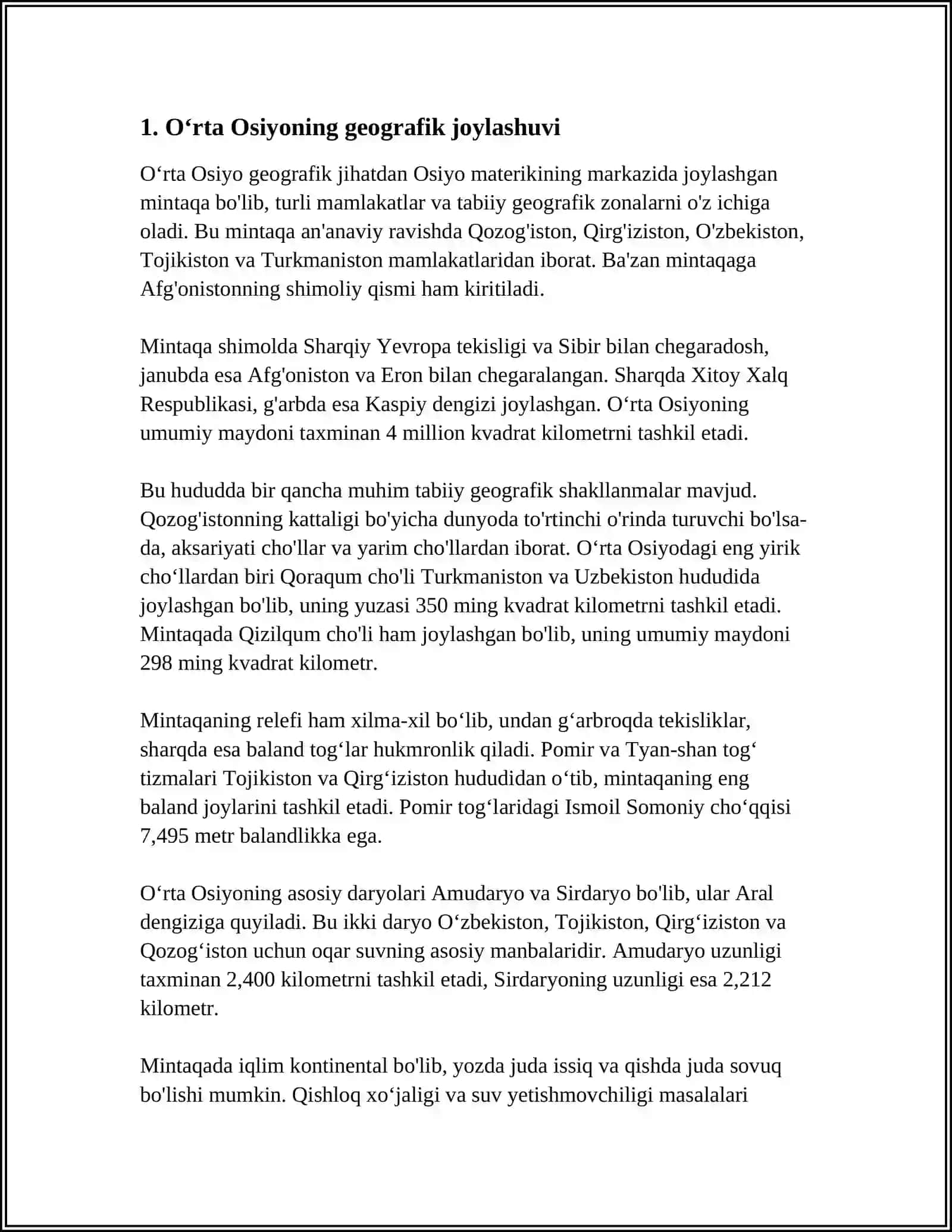 OʻRTA OSIYONING ILK O‘RTA ASRLARDAGI TARIXIY GEOGRAFIYASI 3