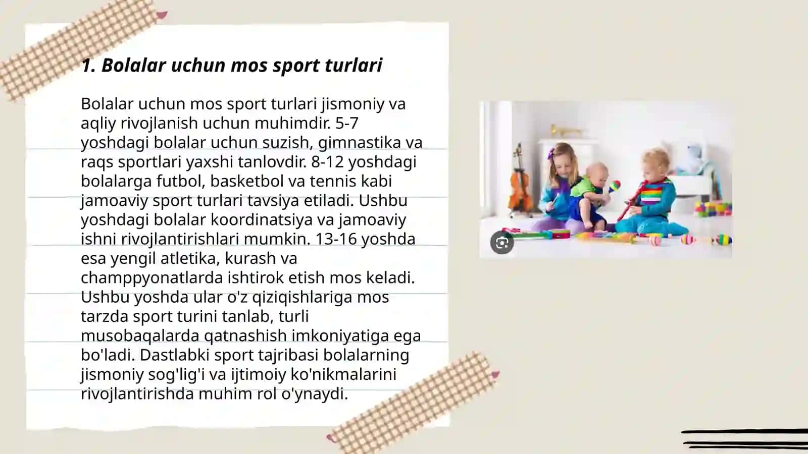 Bolalar uchun mos sport turlari 3