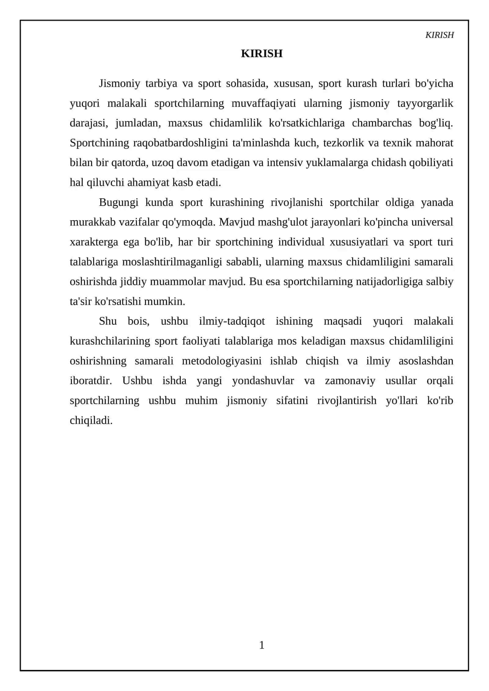 Yuqori malakali kurashchilarining maxsus chidamiyligini oshirish metodi 3