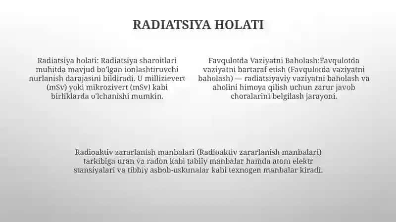Radiatsion Holat 3