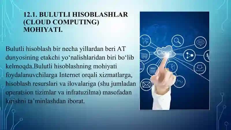 Bulutli texnologiyalar va ular bilan ishlash 3