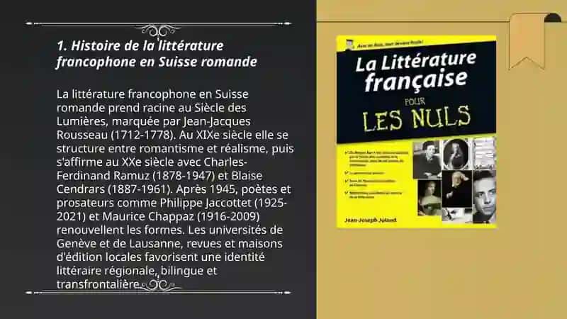 La littérature Francophone de Suisse 3