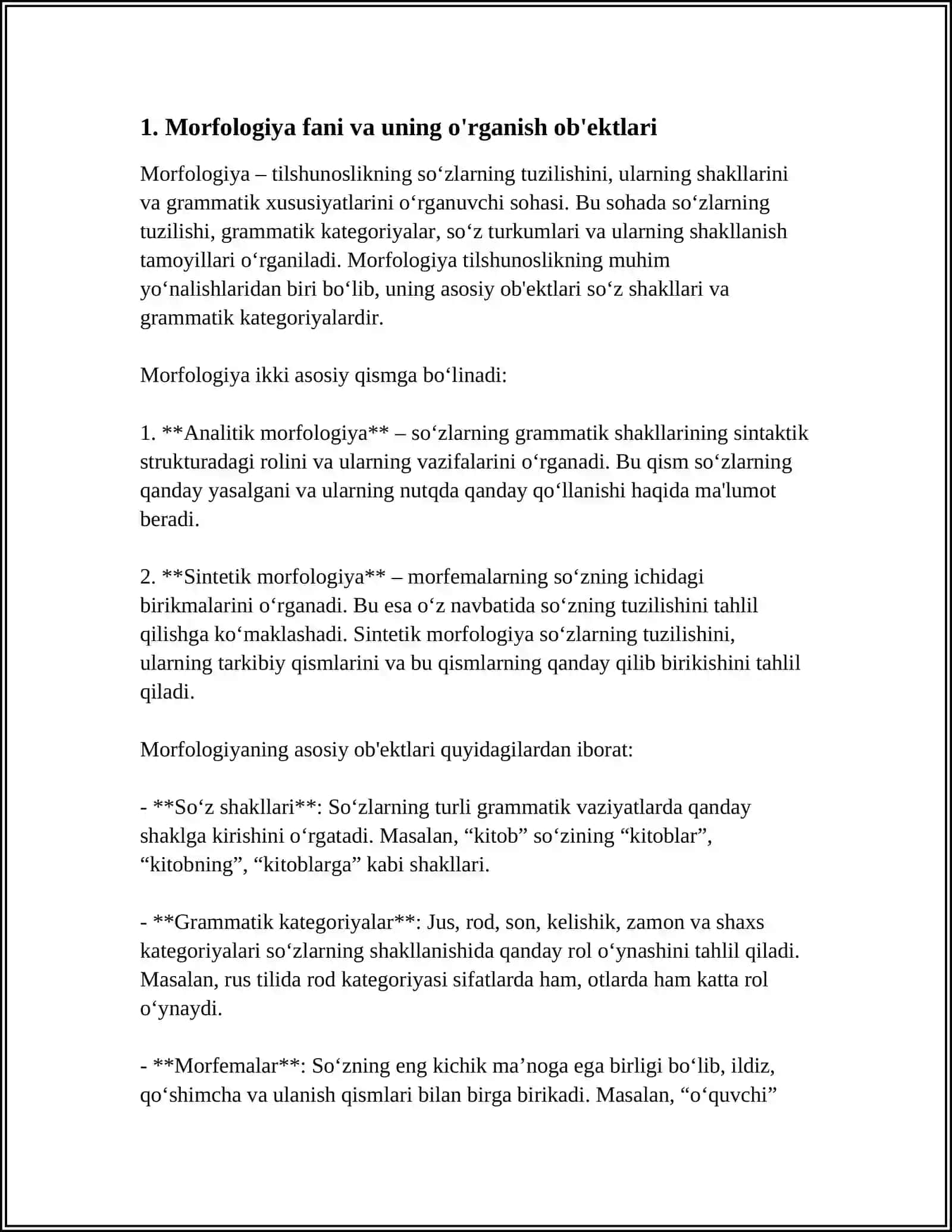 TILDAGI MORFOLOGIK XUSUSIYATLAR 3
