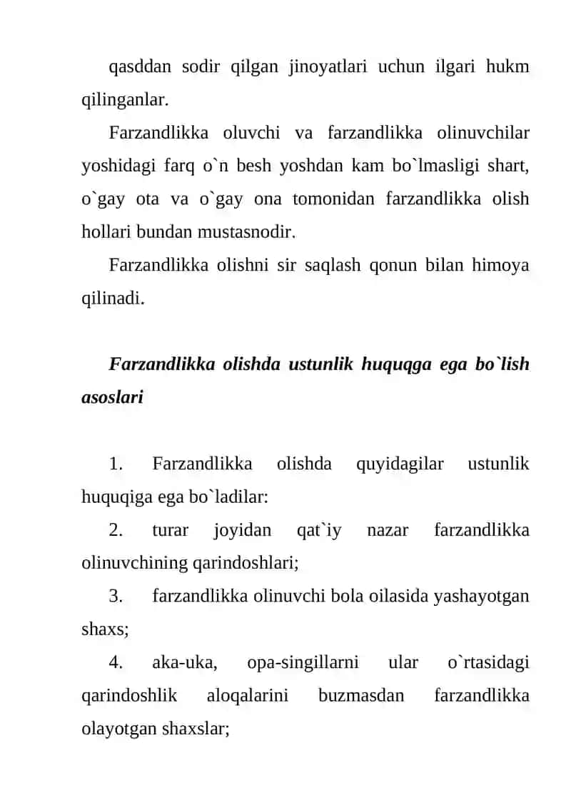 FARZANDLIKKA OLISH 3