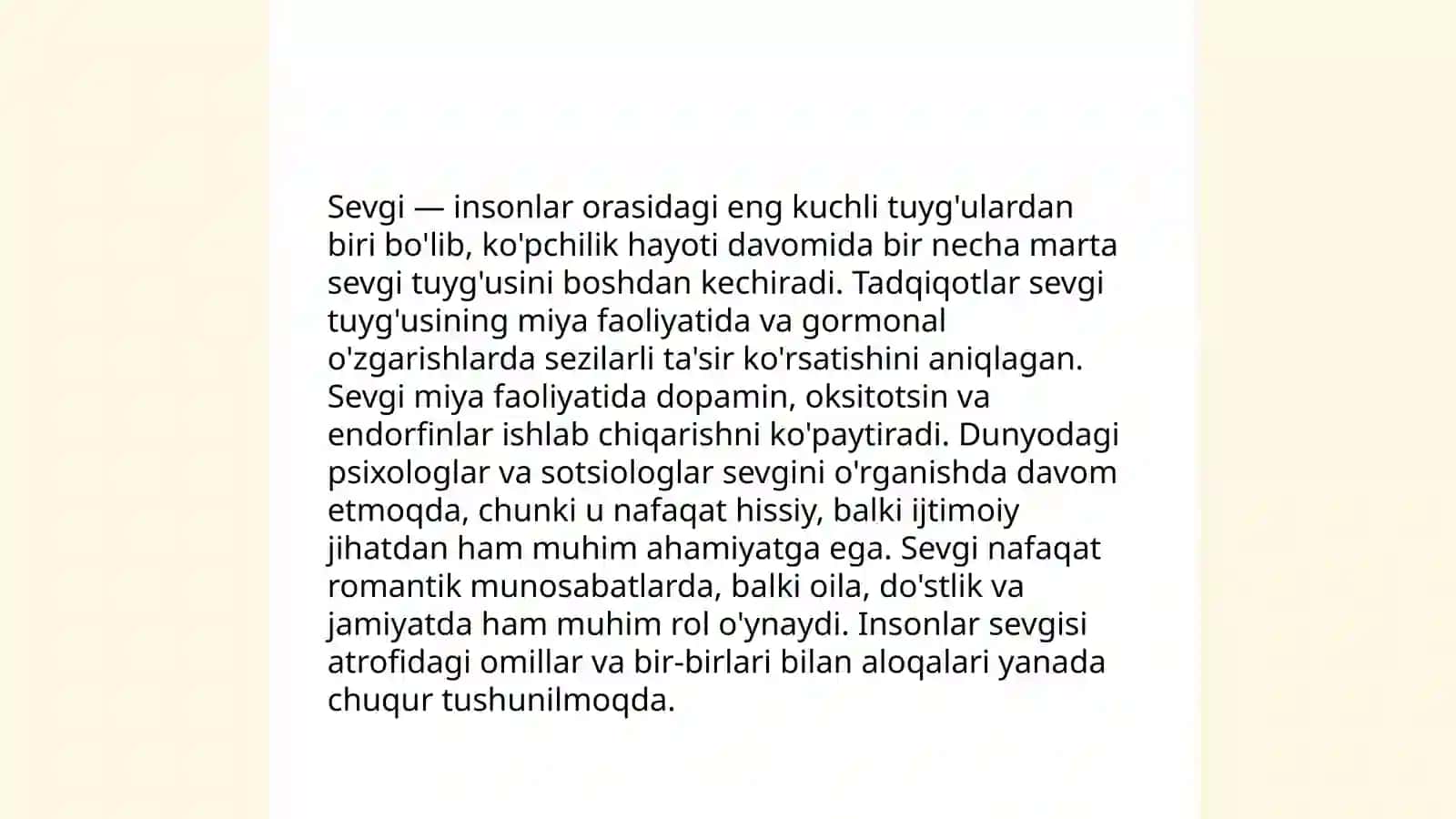 Sevgi, Do'stlik, Oilaviy qadriyatlar 3