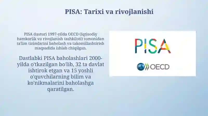 PISA xalqaro baholash dasturi 3