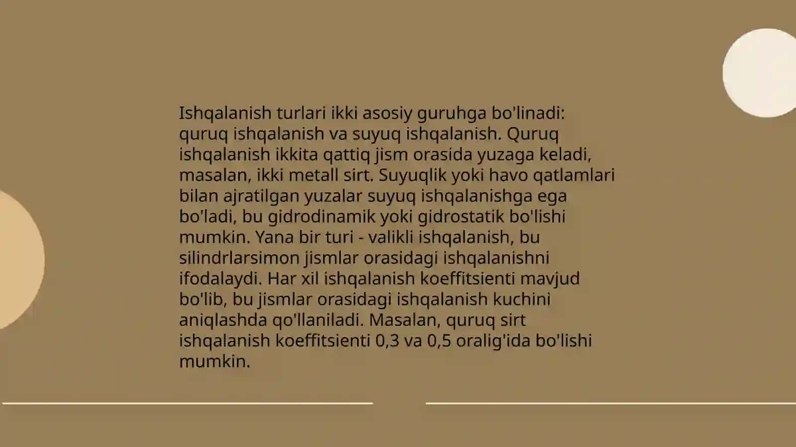 Ishqalanish va inersiya kuchlari 3