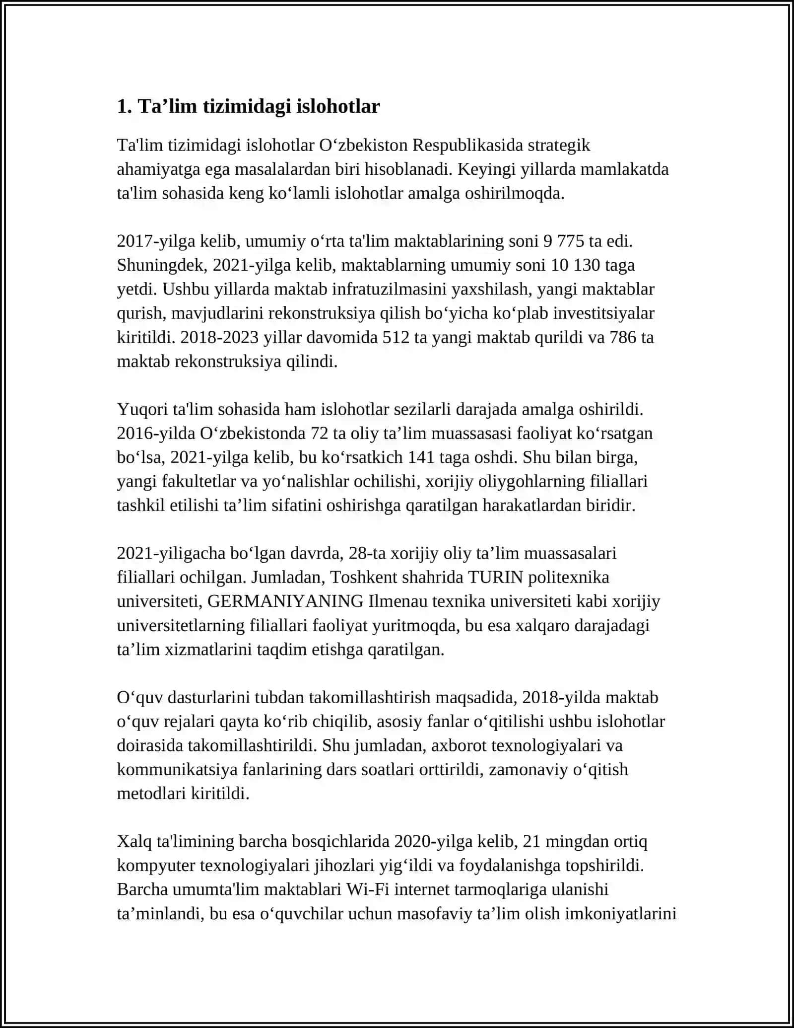 O'ZBEKISTON RESPUBLIKASIDAGI IJTIMOIY ISLOHOTLAR 3