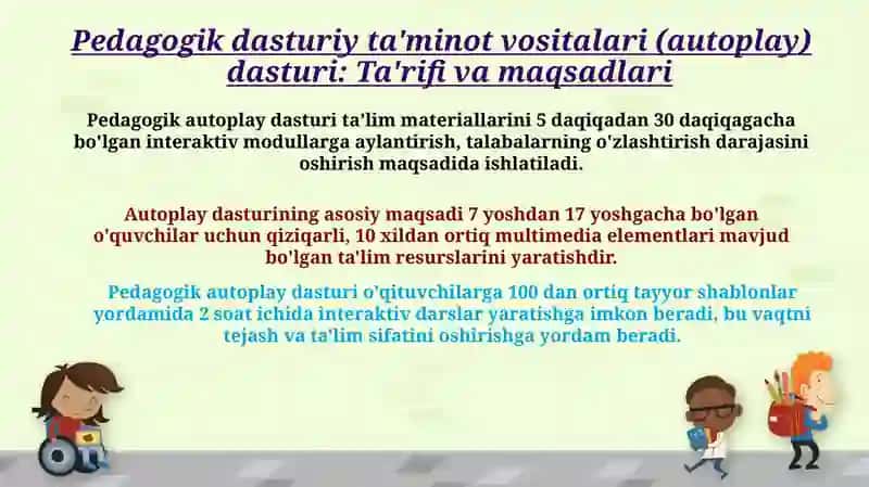 Pedagogik dasturiy vositalar (autoplay) dasturi 3