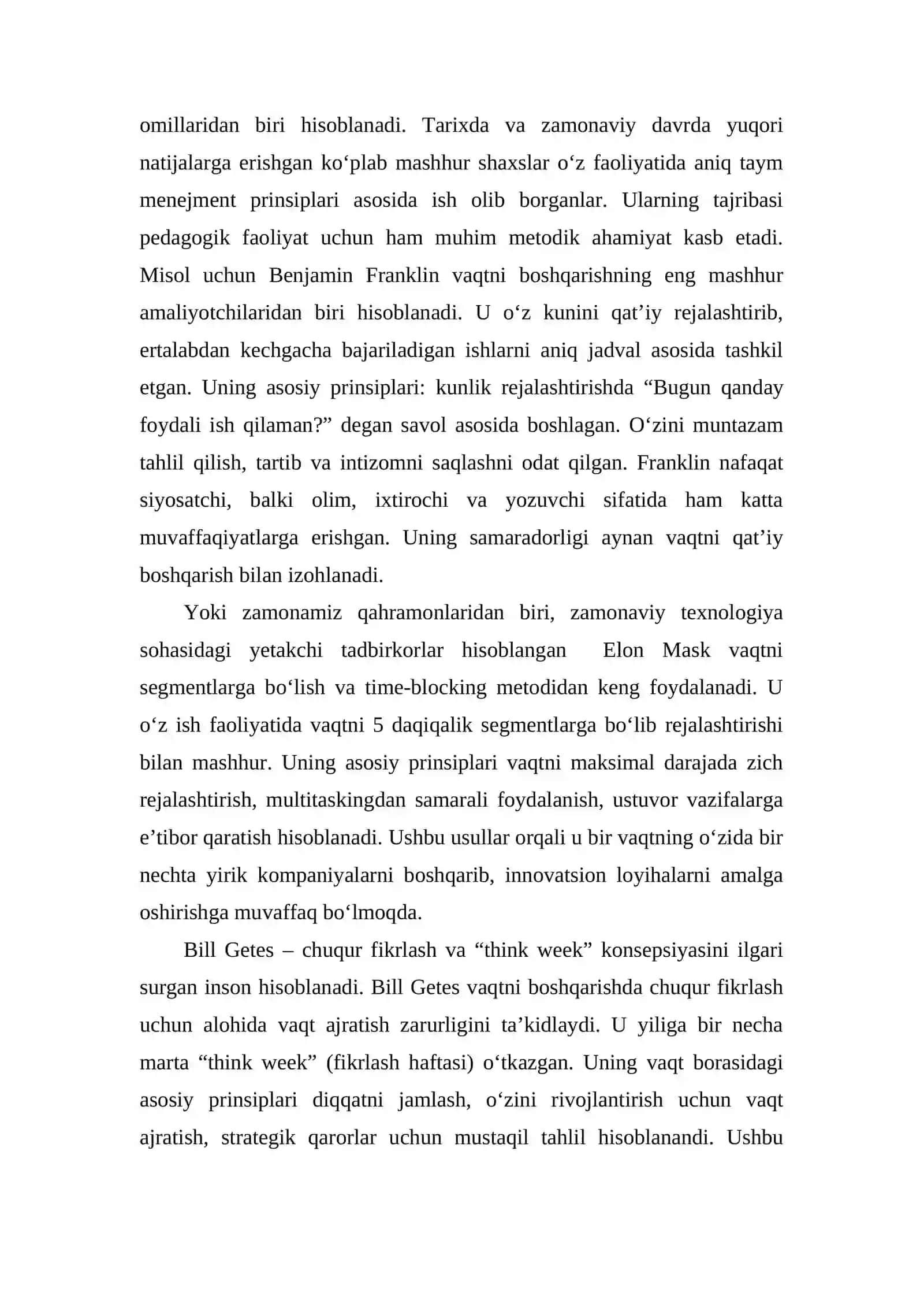 Shaxsiy Rivojlanish Mustaqil ish 3