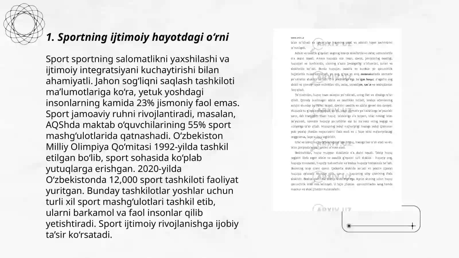 Sportning ijtimoiy hayotdagi o‘rni 3
