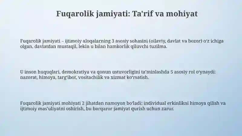 Fuqarolik jamiyati 3