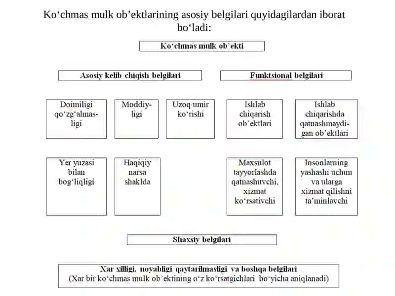KO‘CHMAS MULK OBEKTLARINING ASOSIY BELGILARI 3