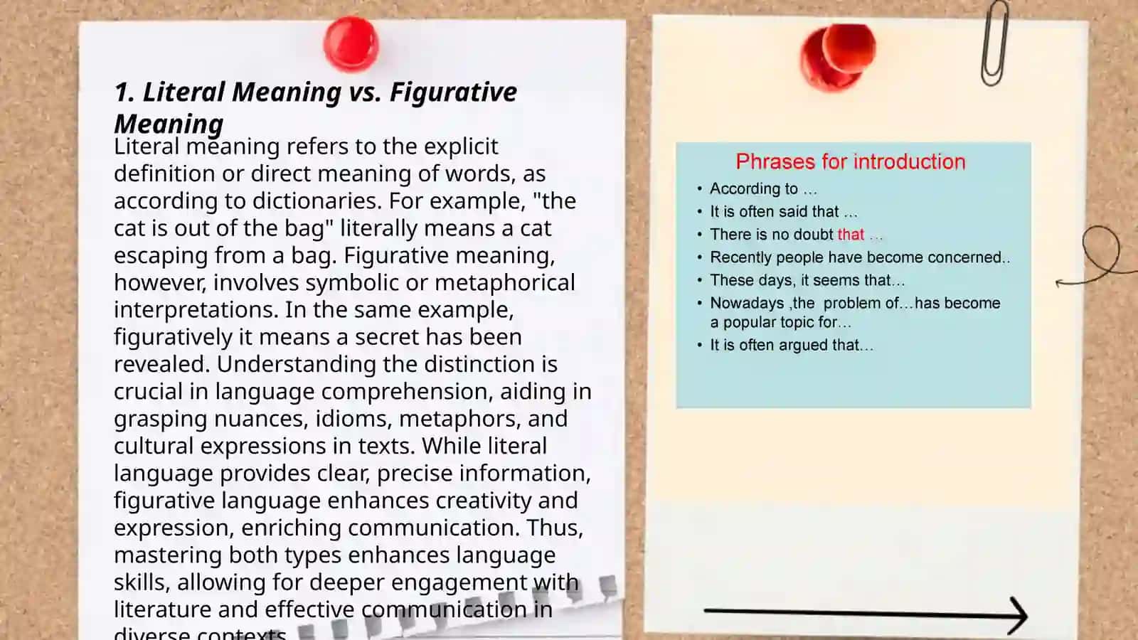 Presentation on Literal and Figurative Meaning of Words 3