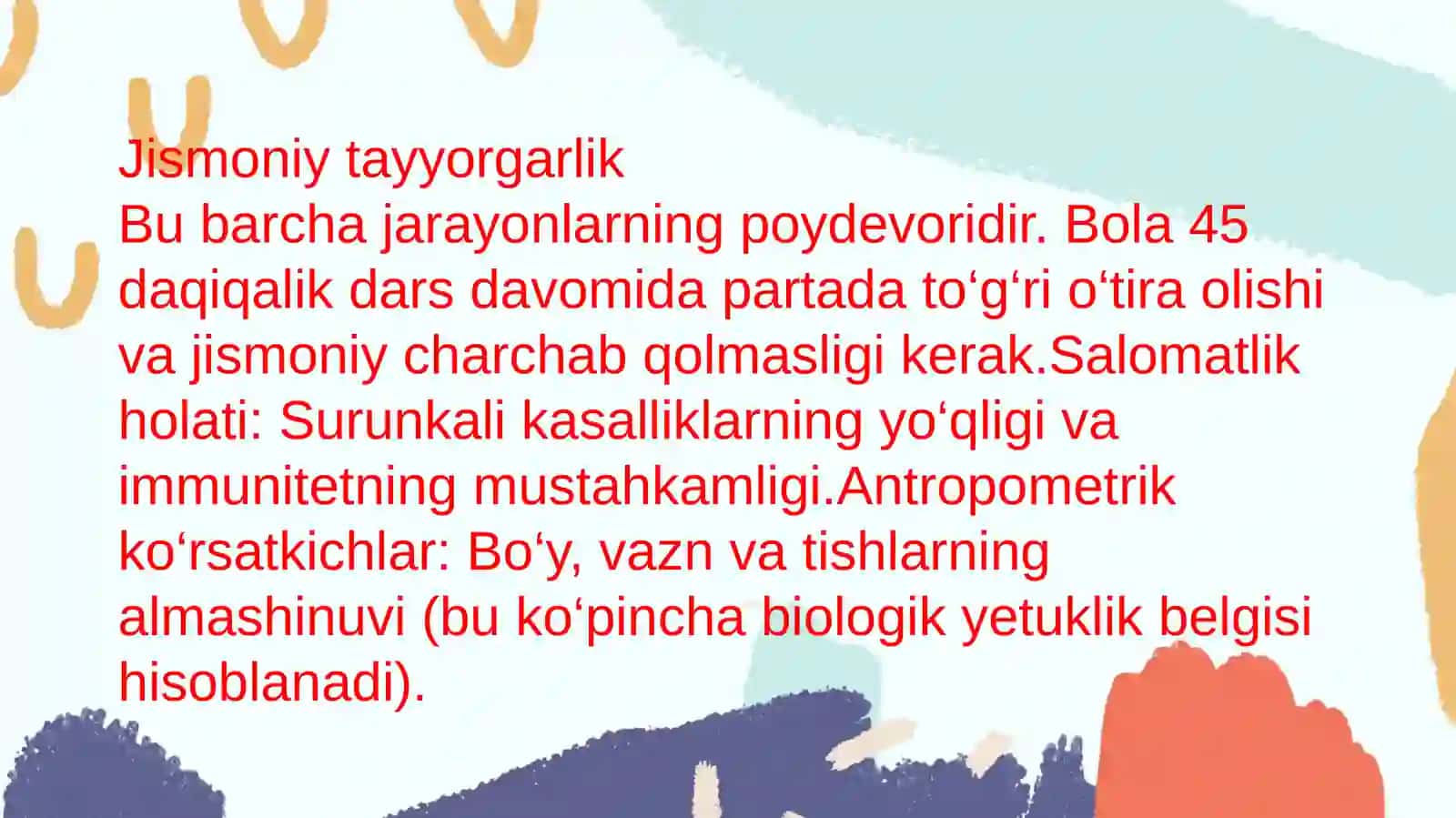 Bolaning maktab ta'limiga tayyorgarligi 3