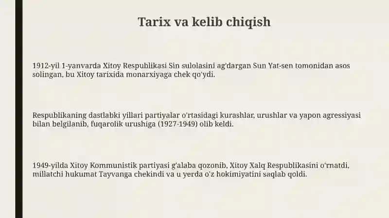 Xitoy Respublikasi haqida 3