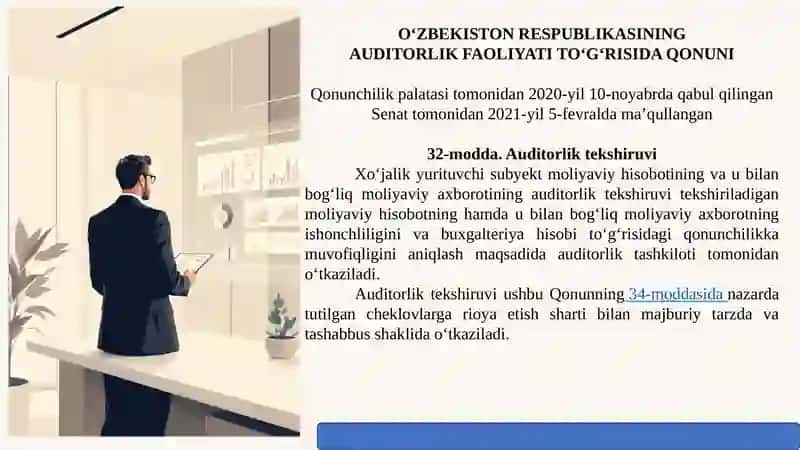 AUDITORLIK TEKSHIRUVINING TURLARI VA SHAKLLARI 3
