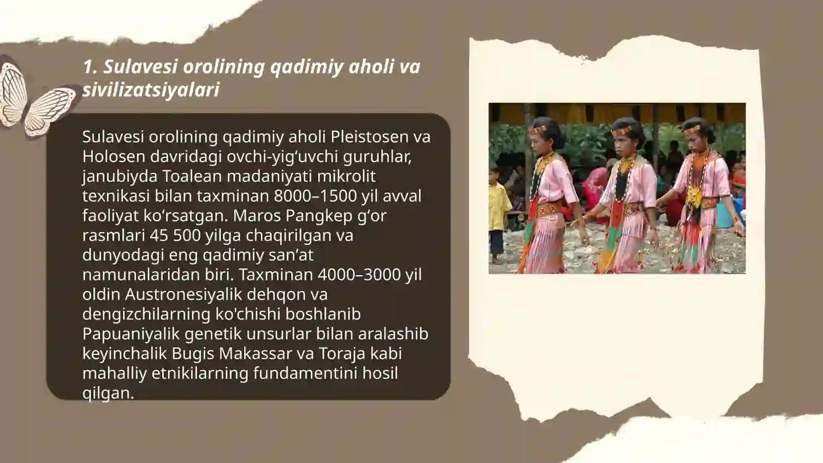 Sulavesi oroli tarixi Va urf-odatlari 3