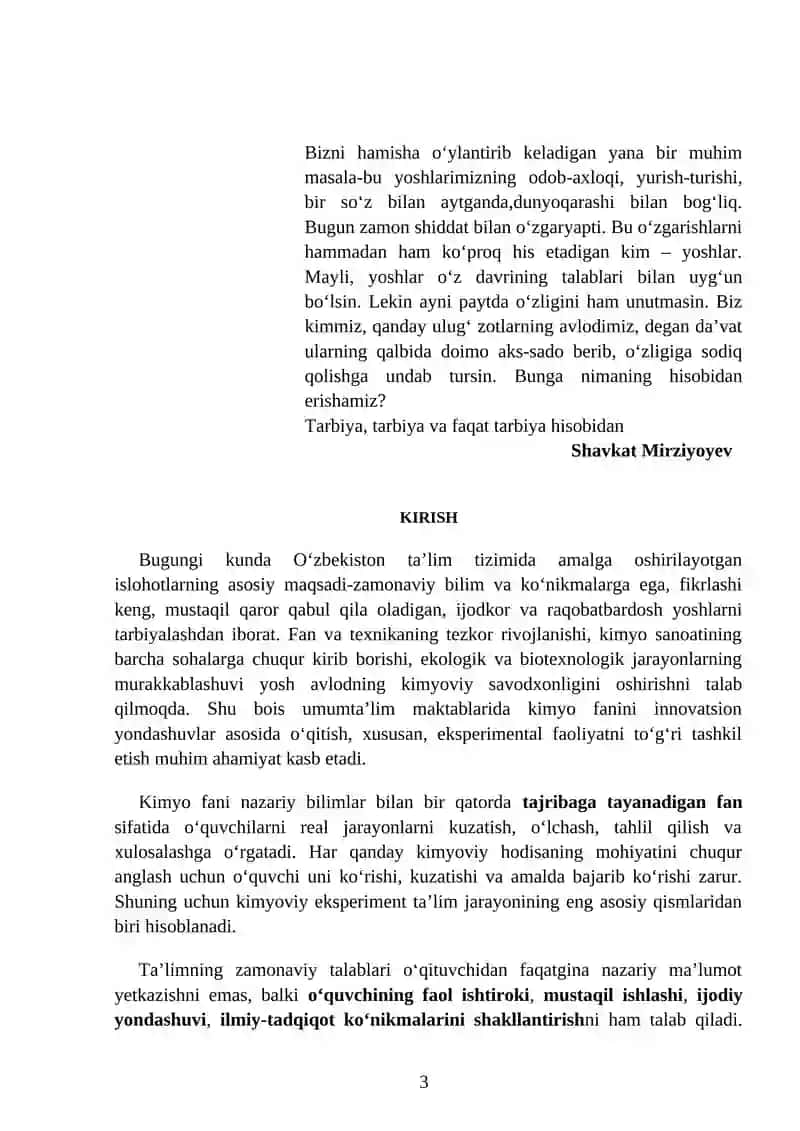 Umumta’lim maktabda o’tkaziladigan kimyoviy eksperimentlar metodikasi 3