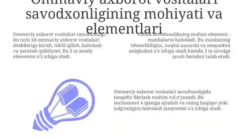 Ommaviy axborot vositalari savodxonligi 3