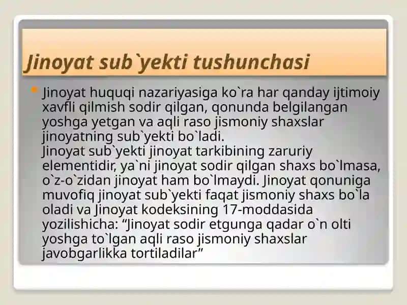 Jinoyat huquqi 3