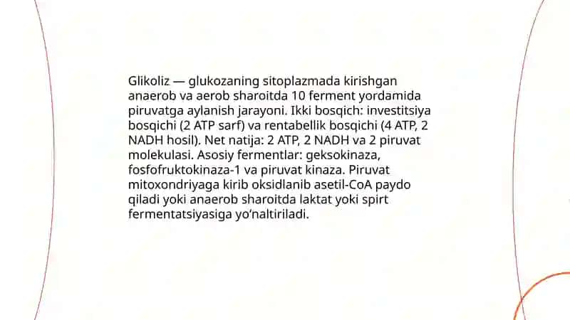 Katabolizimning umumiy yollari 3