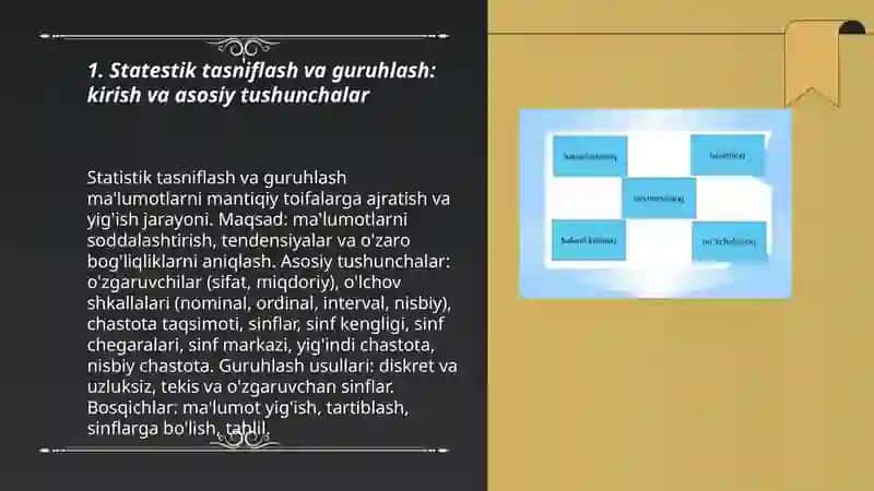 Statestik tasniflash va guruxlash uslubiyati 3