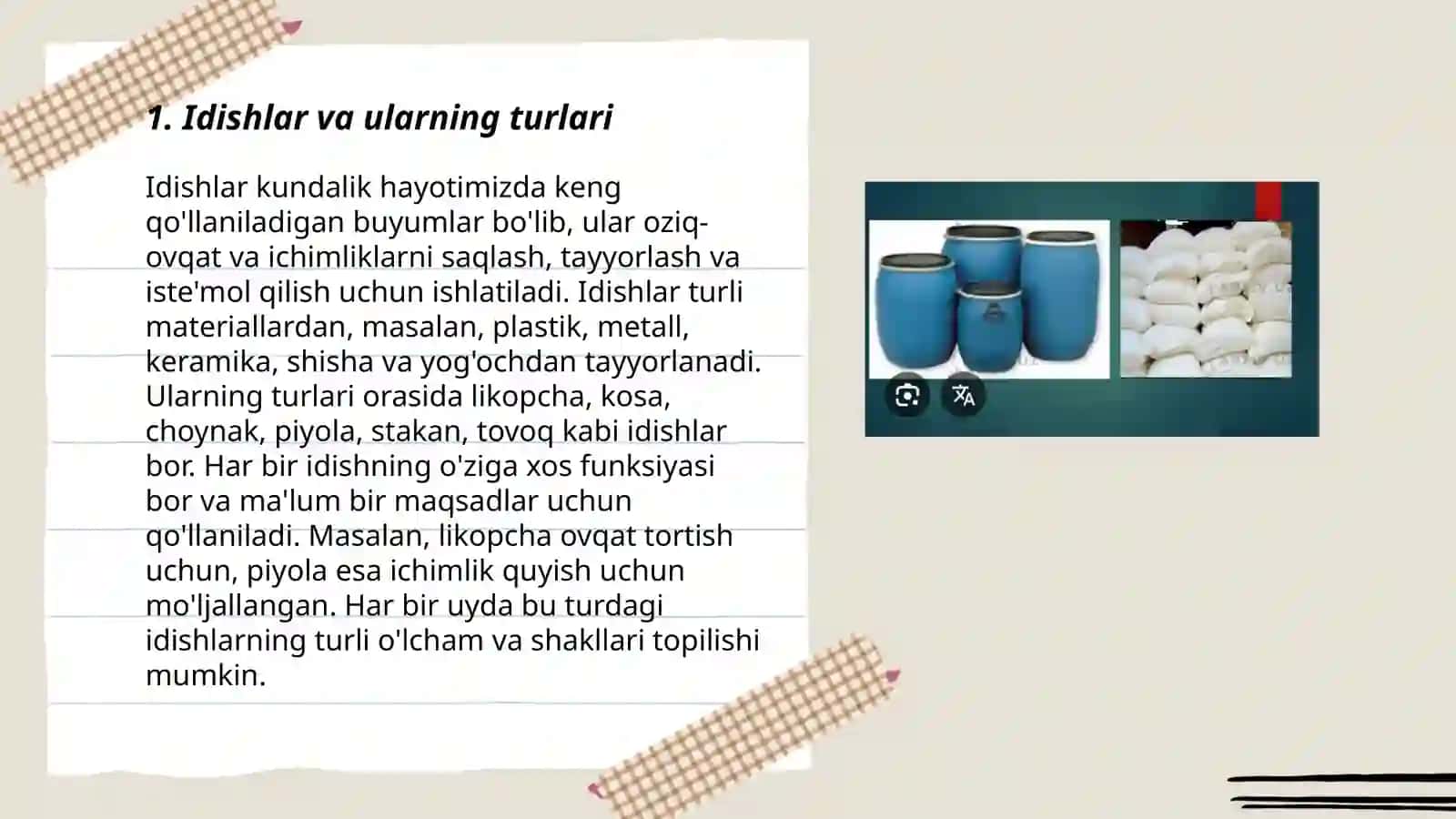 Idishlar va qadoqlashing samaradorligini baholash 3