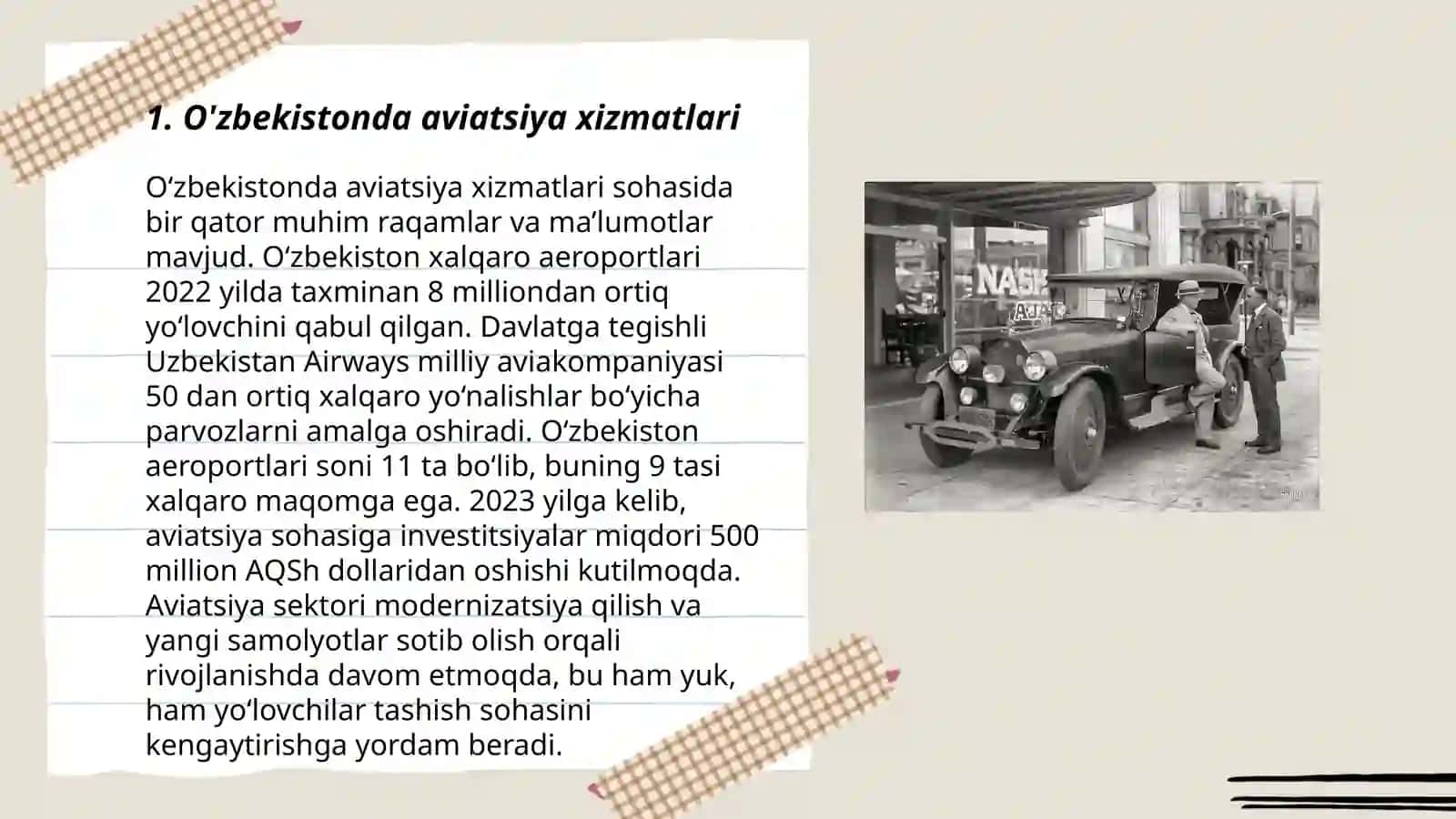O'zbekistonda transport xizmatlari sohasi 3