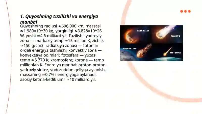 Quyoshning tuzilishi va energiya manbai 3
