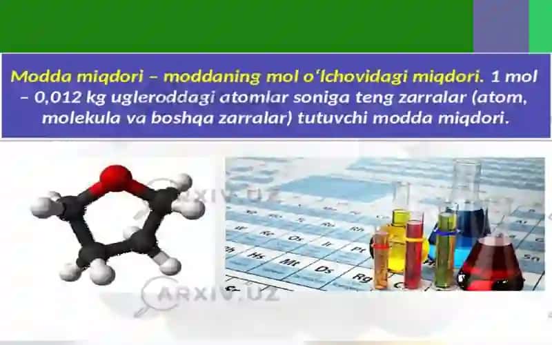 Atom molekulalar soniga oid masalalar yechish metodikasi 3