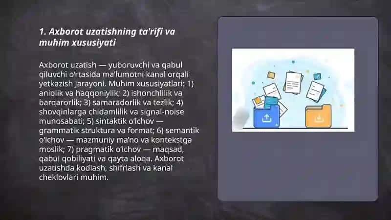 Axborot uzatish muhim xususiyati 3