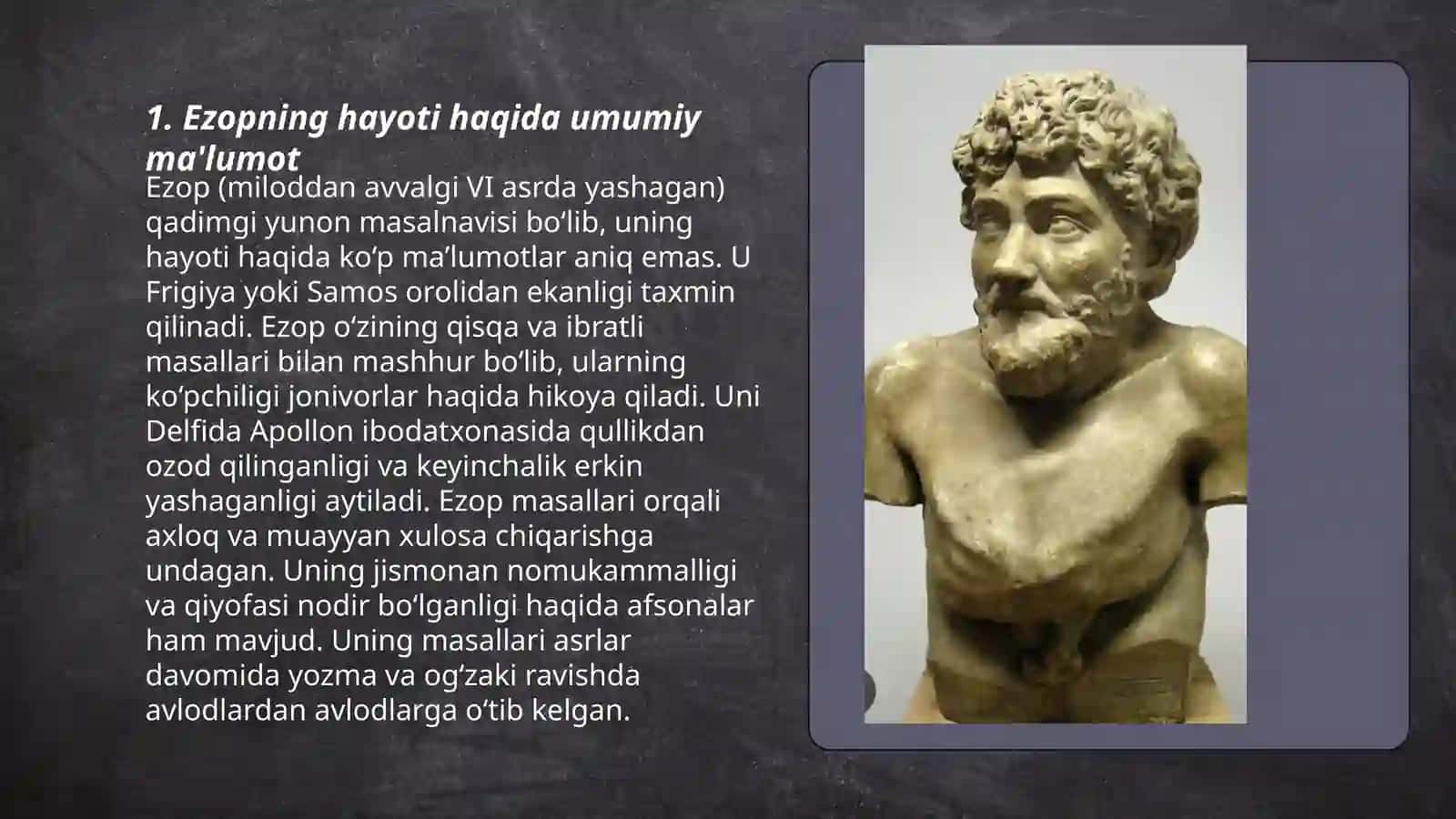 Ezop hayoti va ijodi va masallari 3
