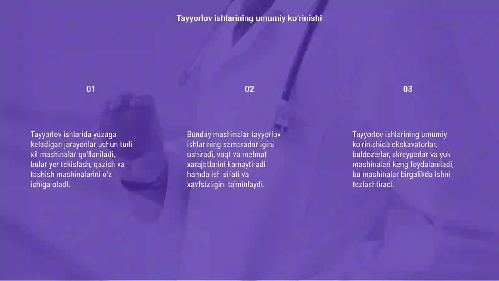 Tayyorlov ishlarida ishlatiladigan mashinalar 3