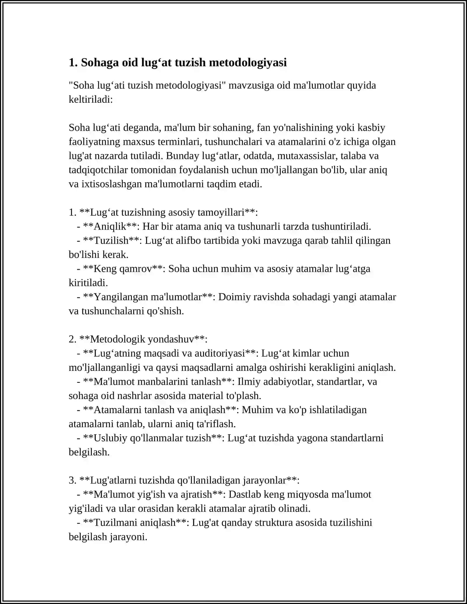 SOHAGA OID LUGʻAT BILAN ISHLASH 3