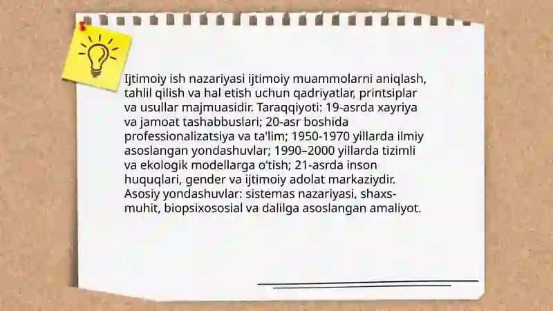Ijtimoiy ishning nazariy asoslari 3