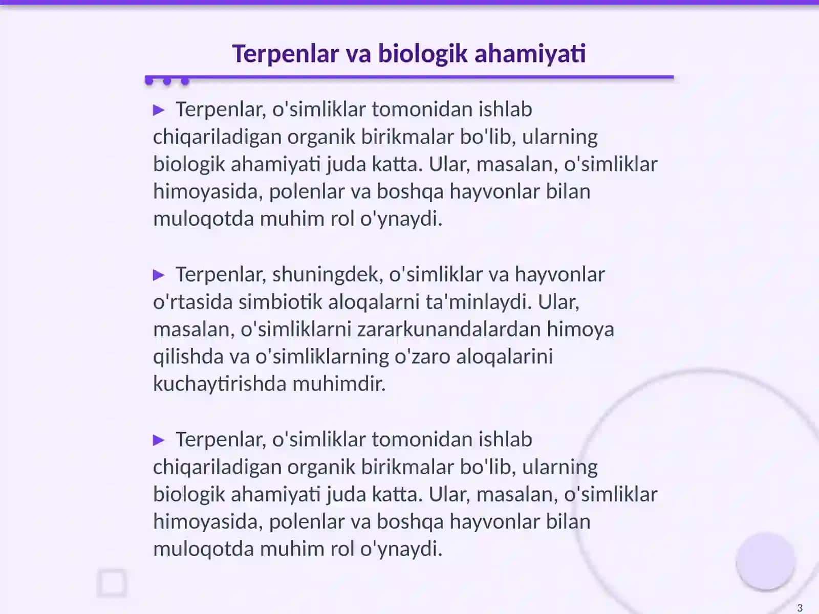 Terpenlar sinflanishi va manbalari 3
