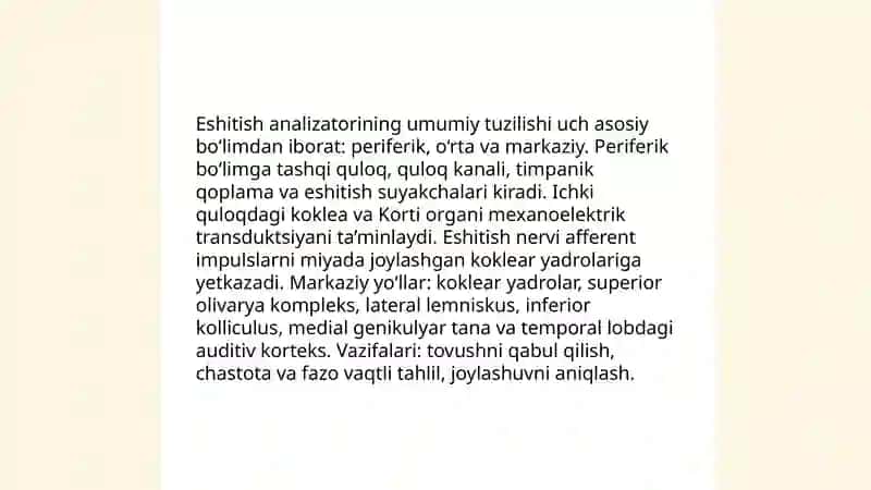 Eshitish analizatori 3
