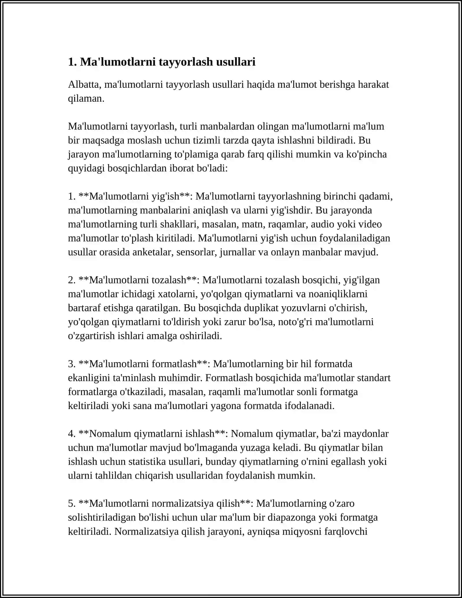 SHAXSNING O'RGANISH METODLARI 3