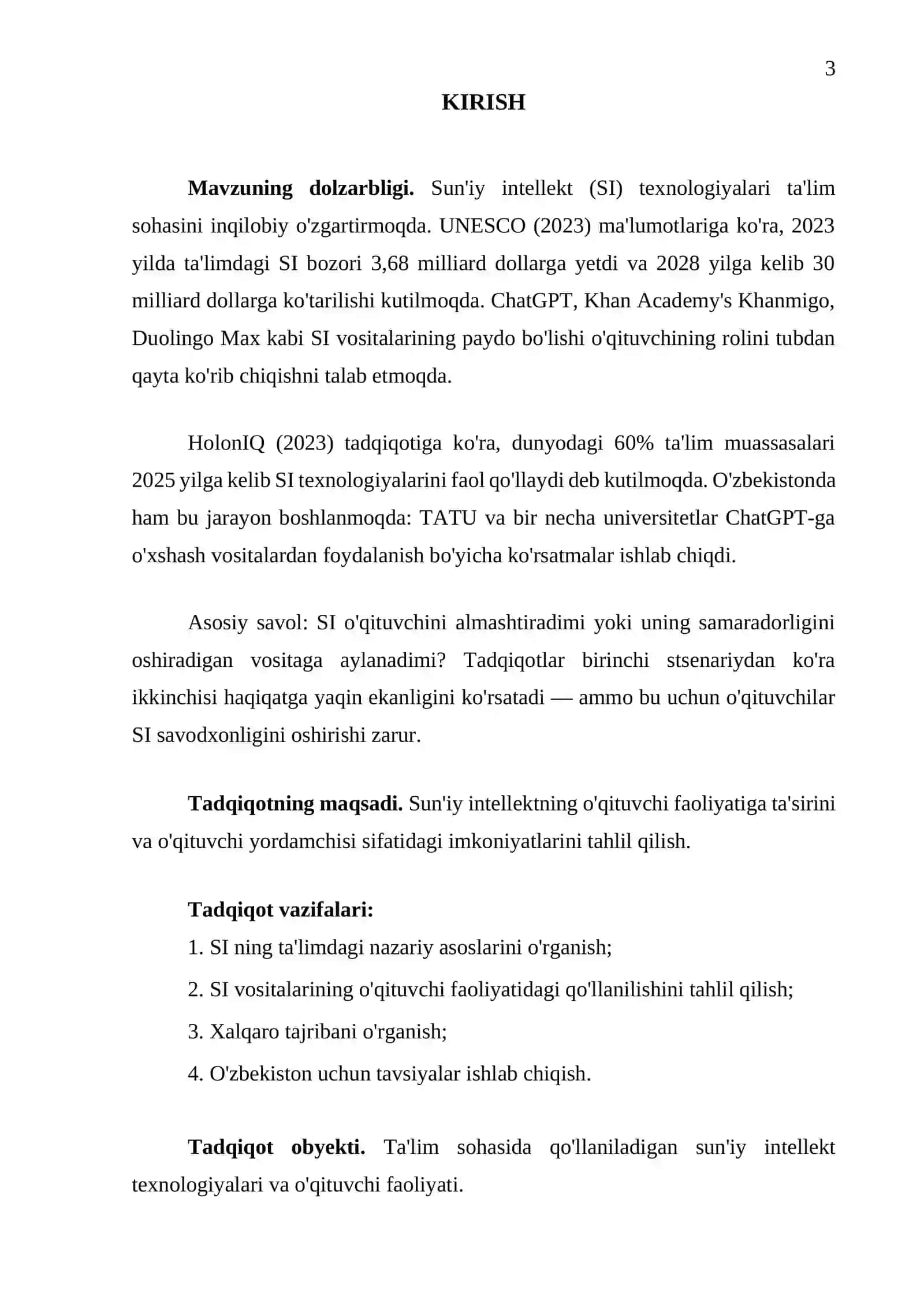 Sun'iy intellekt o'qituvchining yordamchisi sifatida 3