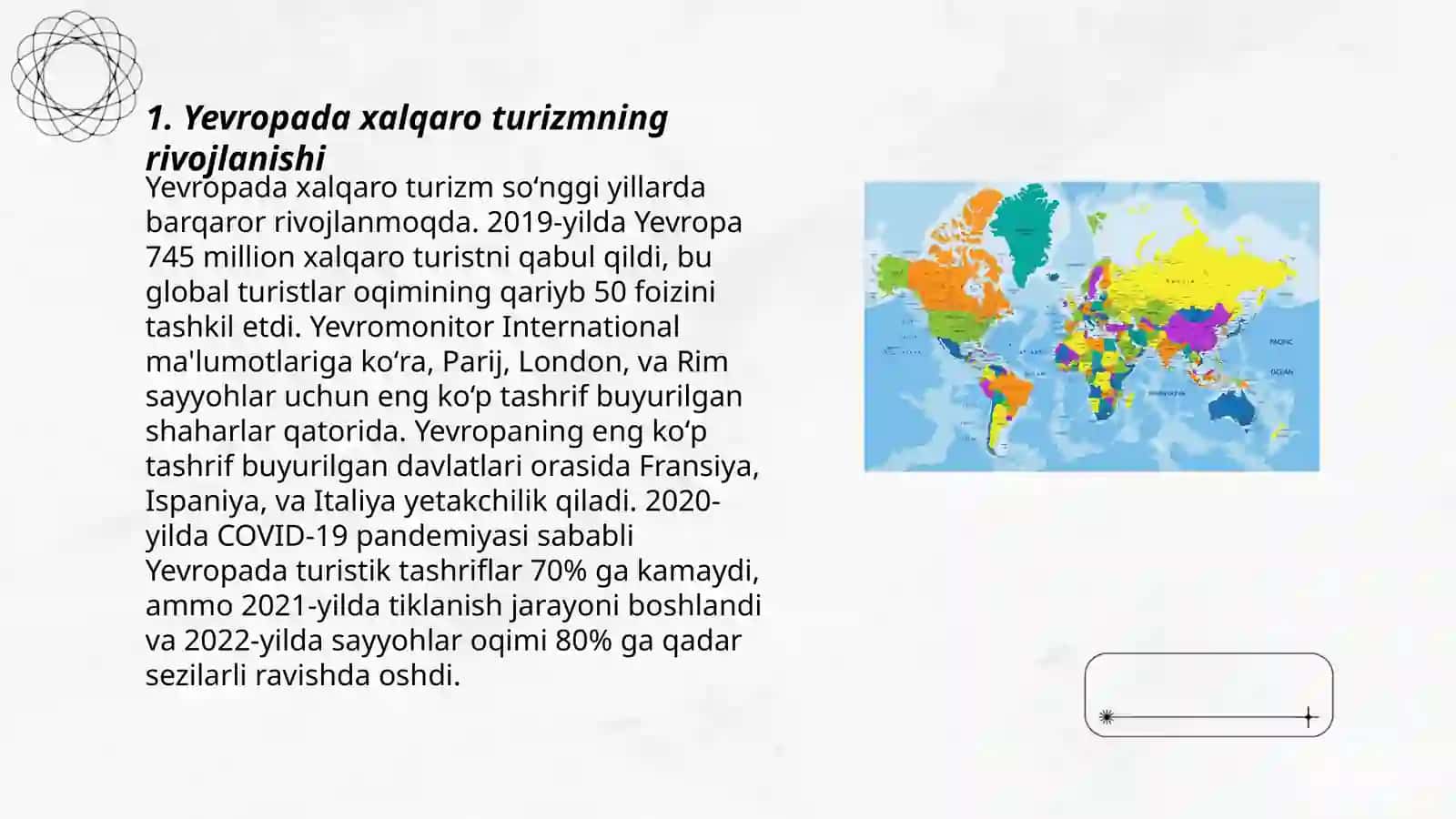 Yevropa mamlakatlarida xalqaro turizm geografiyasi 3