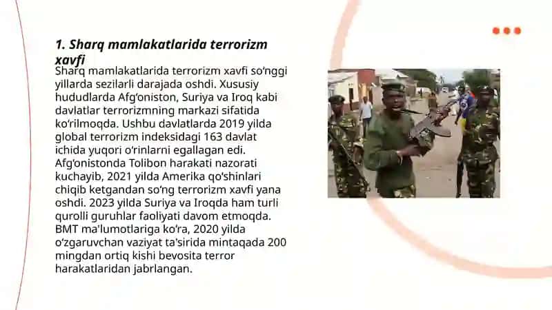 Sharq mamlakatlarida terrorizm xavfi 3